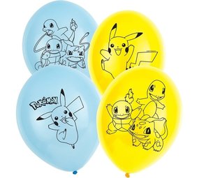Amscan Pokémon Ballonnen 28cm | 6 stuks