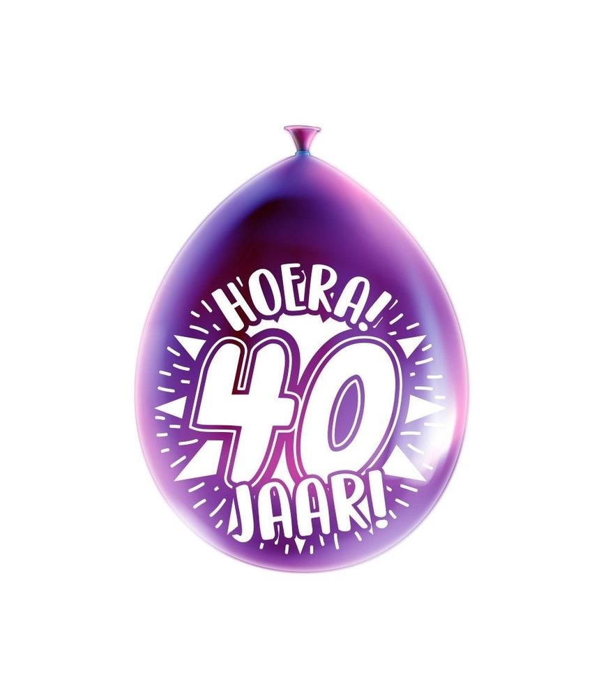 Paper Dreams Ballonnen 40 jaar party 30cm | 8 stuks Paper Dreams Ballonnen 40 jaar party 30cm | 8 stuks