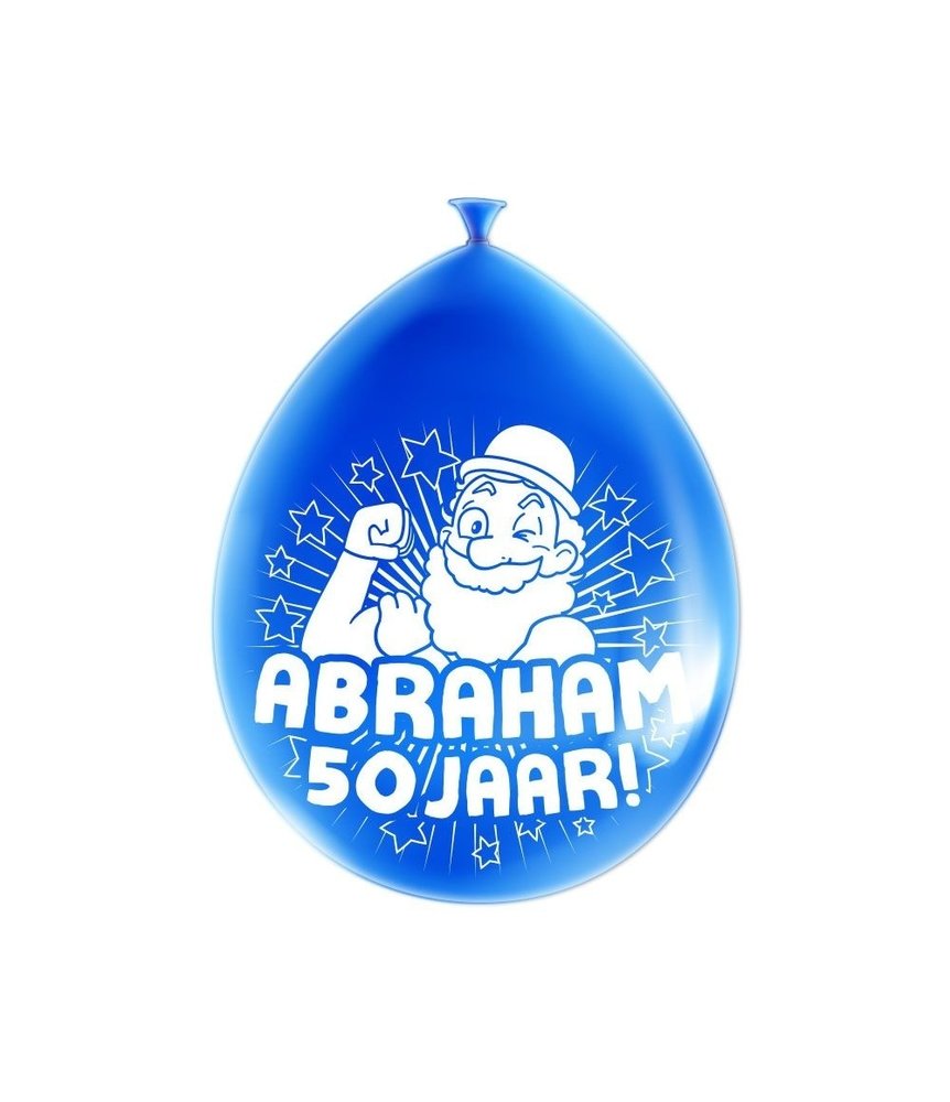 Ballonnen 50 jaar Abraham party 30cm | 8 stuks