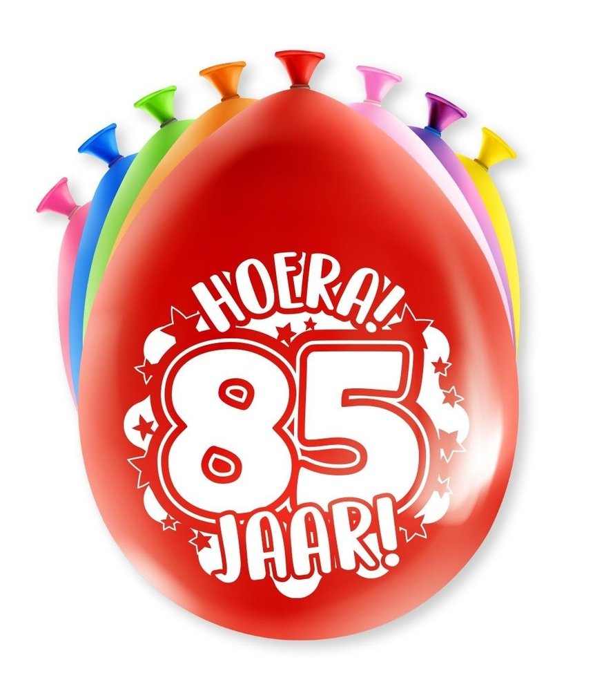 Ballonnen 85 jaar party 30cm | 8 stuks