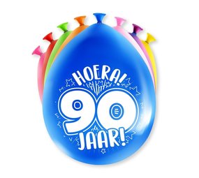 Paper Dreams Ballonnen 90 jaar party 30cm | 8 stuks