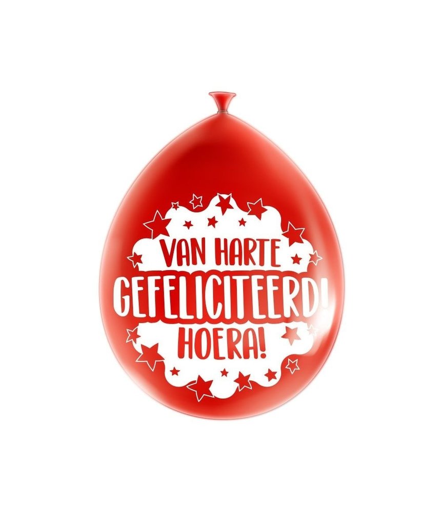 Luftballons Herzlichen Glückwunsch! Party 30cm | 8 Stücke Luftballons Herzlichen Glückwunsch! Party 30cm | 8 Stücke