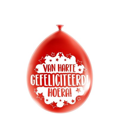 Luftballons Herzlichen Glückwunsch! Party 30cm | 8 Stücke Luftballons Herzlichen Glückwunsch! Party 30cm | 8 Stücke