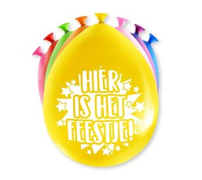 Paper Dreams Balloons here is the party! Party 30cm | 8 pieces Paper Dreams Balloons here is the party! Party 30cm | 8 pieces