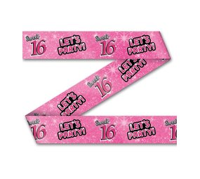 Afzetlint Sweet 16 Let's Party | 12 meter Afzetlint Sweet 16 Let's Party | 12 meter