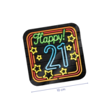Onderzetters Happy 21 Neon | 6 stuks Onderzetters Happy 21 Neon | 6 stuks