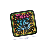 Coasters Happy 25 Neon | 6 pieces Coasters Happy 25 Neon | 6 pieces
