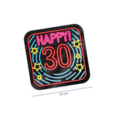 Untersetzer Happy 30 Neon | 6 Stück