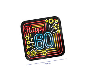 Coasters Happy 60 Néon | 6 morceaux Coasters Happy 60 Néon | 6 morceaux