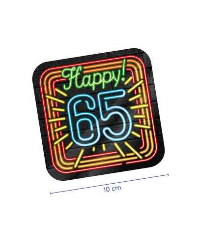 Onderzetters Happy 65 Neon | 6 stuks Onderzetters Happy 65 Neon | 6 stuks