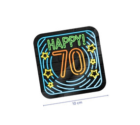 Coasters Happy 70 Neon | 6 pieces