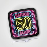 Coasters Sarah 50 years Neon | 6 pieces Coasters Sarah 50 years Neon | 6 pieces