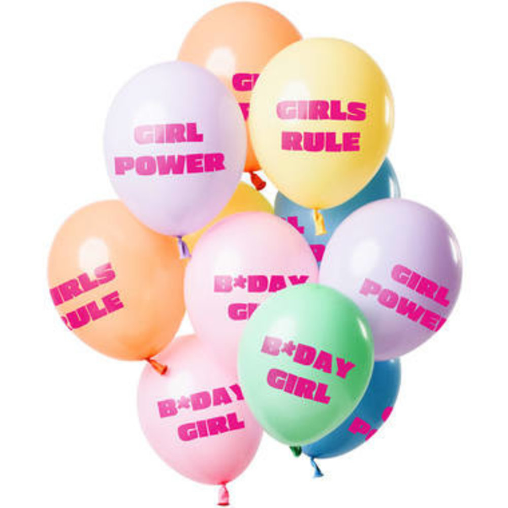 Ballon set Birthday Girl Pastel | 12 stuks Ballon set Birthday Girl Pastel | 12 stuks