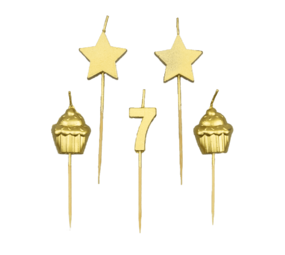 Party candles 7 years 10cm Party candles 7 years 10cm
