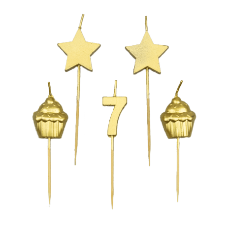 Bougies de fête 7 ans | 10cm