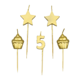 Bougies de fête 5 ans | 10 cm
