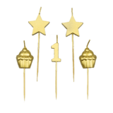 Party candles 1 year | 10 cm Party candles 1 year | 10 cm