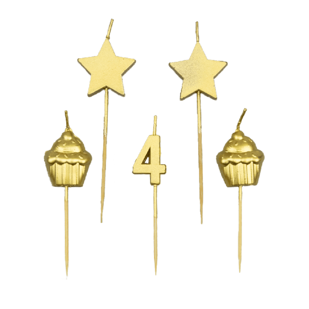 Partykerzen 4 Jahre | 10 cm