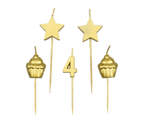 Partykerzen 4 Jahre | 10 cm Partykerzen 4 Jahre | 10 cm