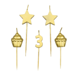 Bougies de fête 3 ans | 10 cm