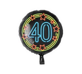 Heliumballon 40 Jahre Neon | 45 cm Heliumballon 40 Jahre Neon | 45 cm
