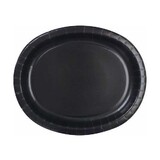 Unique Party Scale Oval Black 30x25cm | 8 pieces