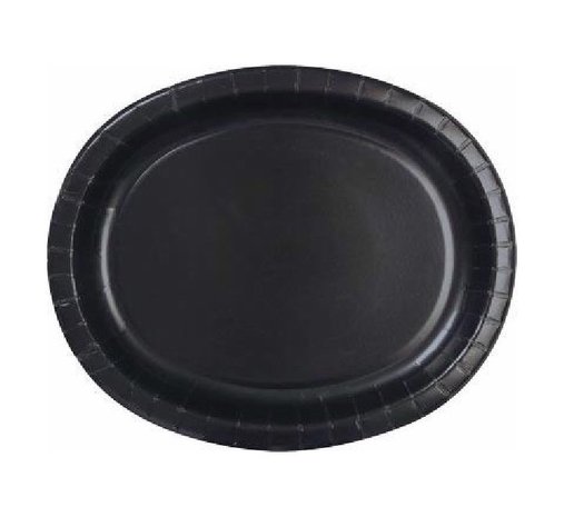 Unique Party Skalieren oval schwarz 30x25cm | 8 Stücke Unique Party Skalieren oval schwarz 30x25cm | 8 Stücke