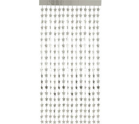 Folat Door curtain silver stars 200x100cm Folat Door curtain silver stars 200x100cm