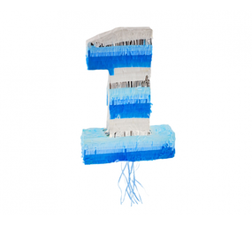 Godan Pinata pull cijfer 1 blauw-zilver | per stuk Godan Pinata pull cijfer 1 blauw-zilver | per stuk