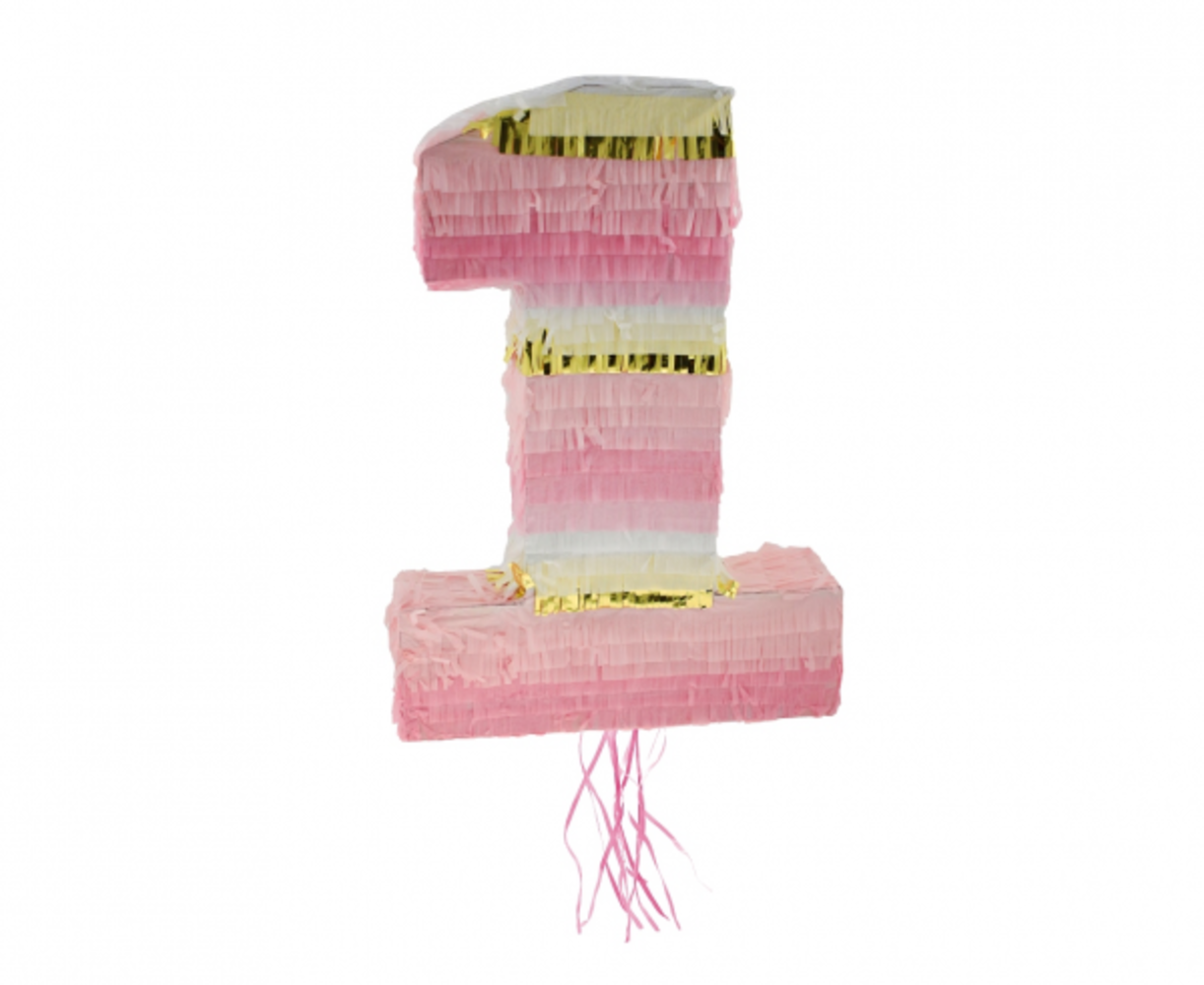 Godan Pinata Pull number 1 Pink-Gold | per Unit