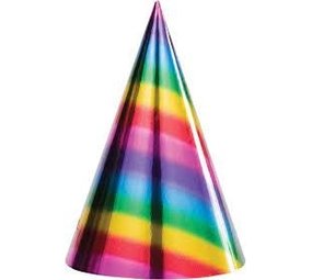 Creative Converting Regenbogenfolie Hoedjes | 8 Stücke