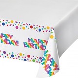 Creative Converting Tablecloth rainbow Happy Birthday Plastic | 137x259cm Creative Converting Tablecloth rainbow Happy Birthday Plastic | 137x259cm