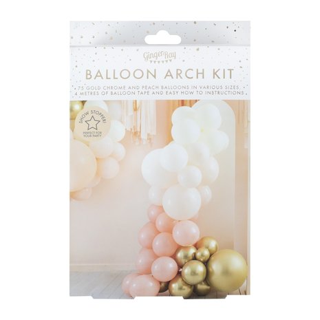 Ginger Ray Peach and golden balloon bow kit | per Unit Ginger Ray Peach and golden balloon bow kit | per Unit