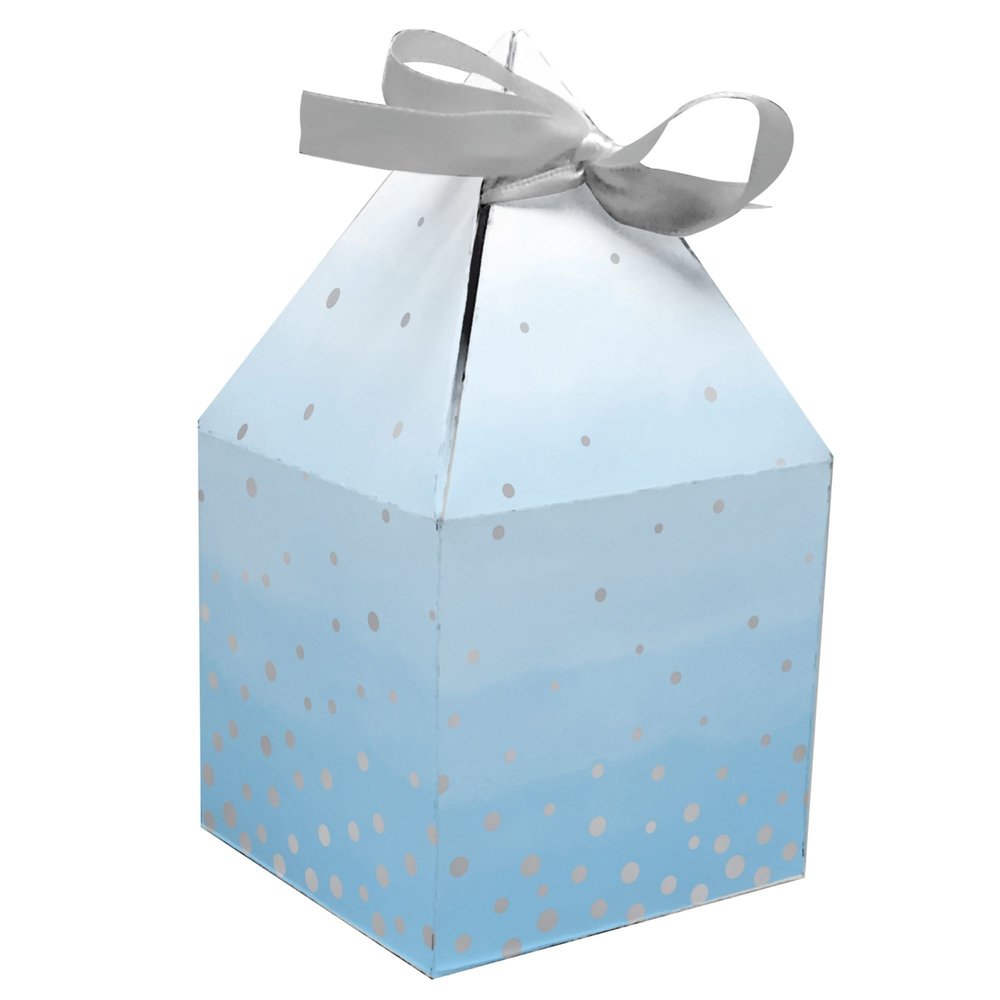Creative Converting Treat Box blue with silver dots 8x15 cm | 8 pieces Creative Converting Treat Box blue with silver dots 8x15 cm | 8 pieces