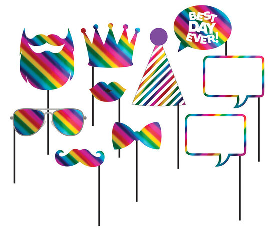 Creative Converting Accessoires photo arc-en-ciel - 10 pièces