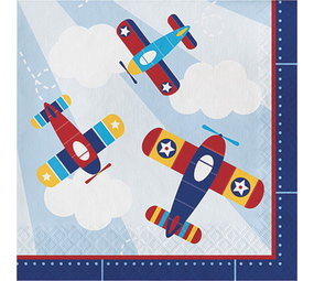 Creative Converting Serviettes de table avion 32x32cm | 16 pièces Creative Converting Serviettes de table avion 32x32cm | 16 pièces