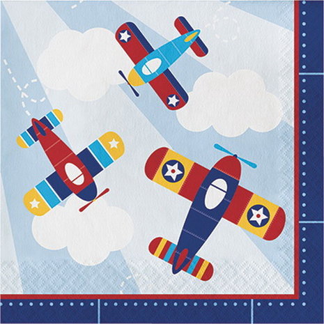 Creative Converting Napkin plane 32x32cm | 16 pieces Creative Converting Napkin plane 32x32cm | 16 pieces