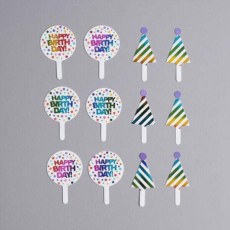 Creative Converting Regenboog Top Pestler - Cupcake | 12 Stücke Creative Converting Regenboog Top Pestler - Cupcake | 12 Stücke
