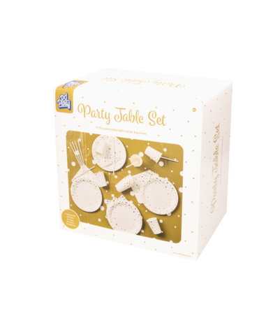 Paper Dreams Tafelset Goud en Wit | 41 delig Paper Dreams Tafelset Goud en Wit | 41 delig