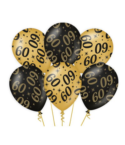 Paper Dreams Ballonnen 60 jaar 30cm | 6 stuks Paper Dreams Ballonnen 60 jaar 30cm | 6 stuks