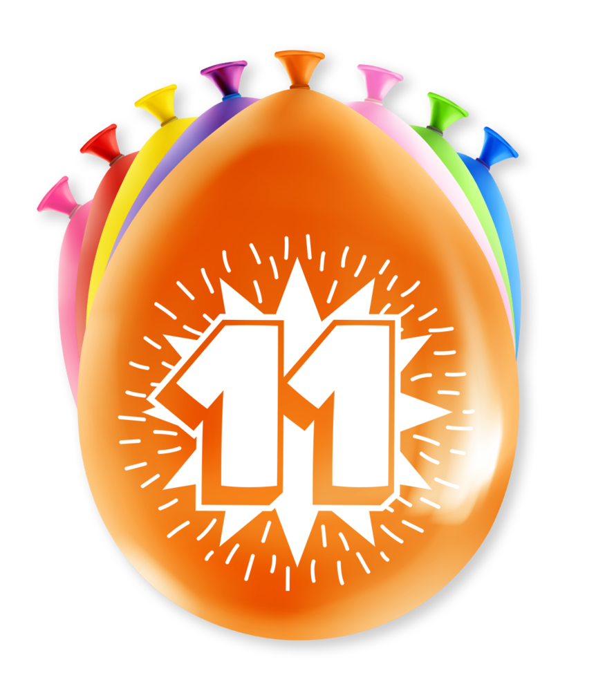 Paper Dreams Ballonnen 11 jaar party 30cm | 8 stuks Paper Dreams Ballonnen 11 jaar party 30cm | 8 stuks