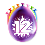 Paper Dreams Balloons 12 years party 30cm | 8 pieces Paper Dreams Balloons 12 years party 30cm | 8 pieces