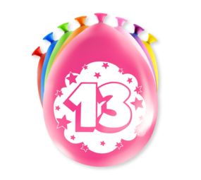 Paper Dreams Ballonnen 13 jaar party 30cm | 8 stuks Paper Dreams Ballonnen 13 jaar party 30cm | 8 stuks
