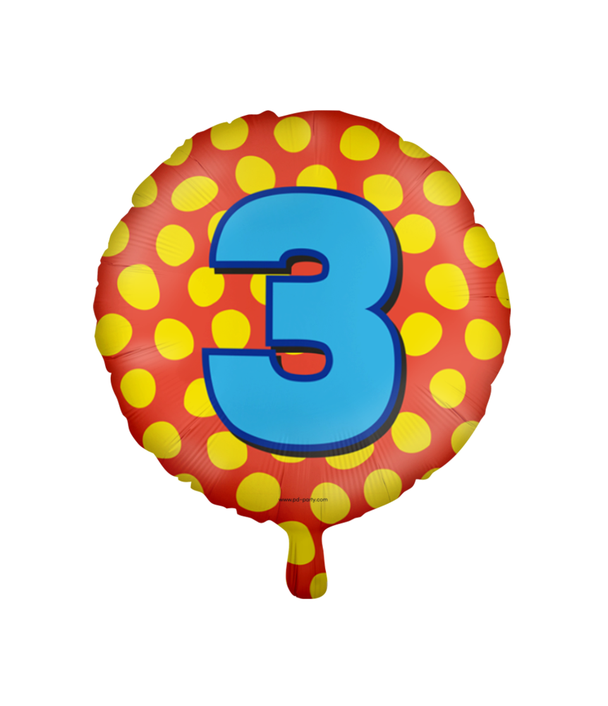Paper Dreams Helium Balloon 3 ans Partie | 45 cm Paper Dreams Helium Balloon 3 ans Partie | 45 cm