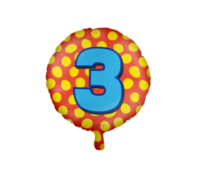 Paper Dreams Heliumballon Zahl 3  Party | 45 cm