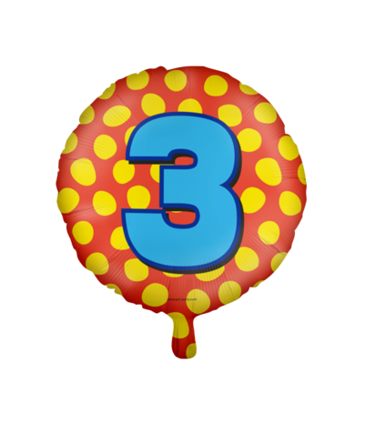 Paper Dreams Helium Balloon 3 ans Partie | 45 cm Paper Dreams Helium Balloon 3 ans Partie | 45 cm