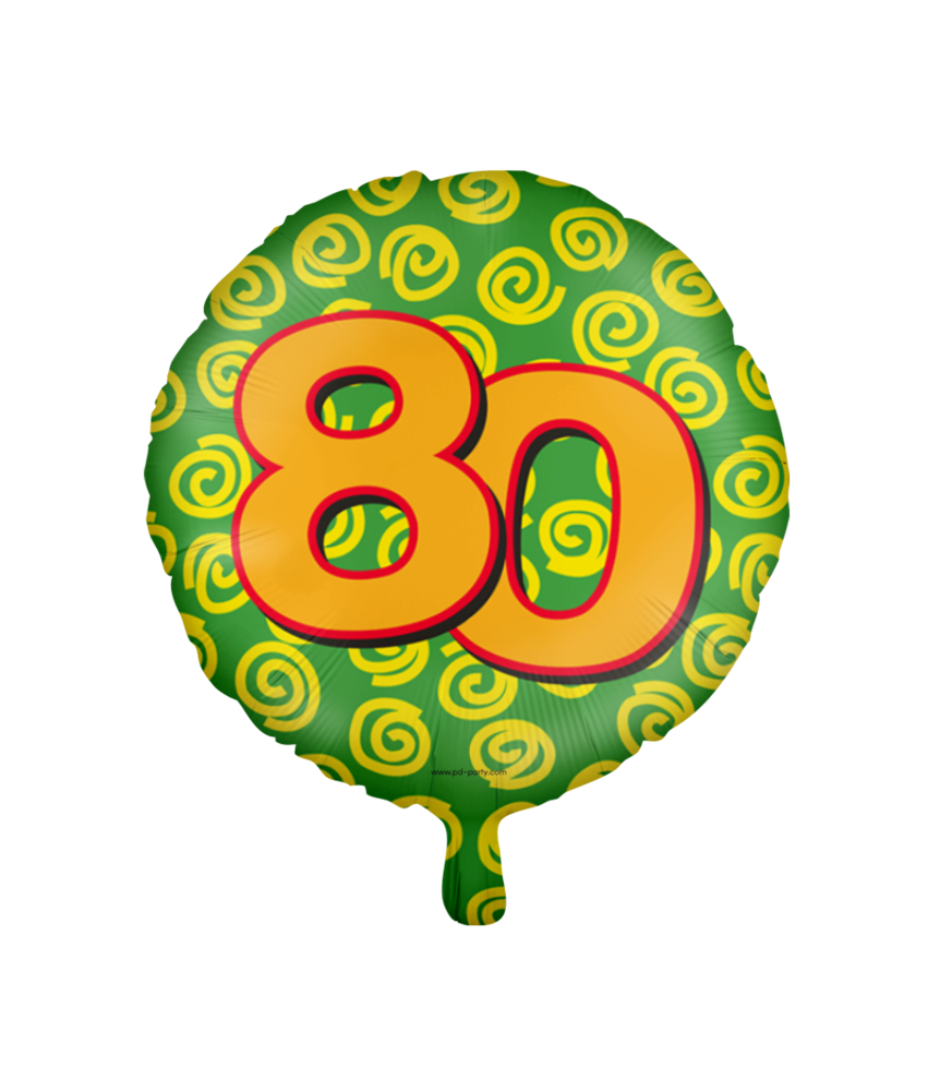 Paper Dreams Helium ballon 80 jaar party | 45cm Paper Dreams Helium ballon 80 jaar party | 45cm
