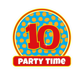 Paper Dreams Deurbord 10 jaar party | 50cm Paper Dreams Deurbord 10 jaar party | 50cm