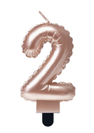 Paper Dreams Candle 2 Foil Balloon Rose Gold | 7cm Paper Dreams Candle 2 Foil Balloon Rose Gold | 7cm