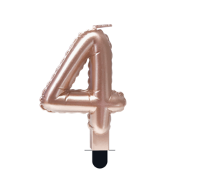 Paper Dreams Bougie 4 Feuille Ballon Rose Gold | 7cm Paper Dreams Bougie 4 Feuille Ballon Rose Gold | 7cm